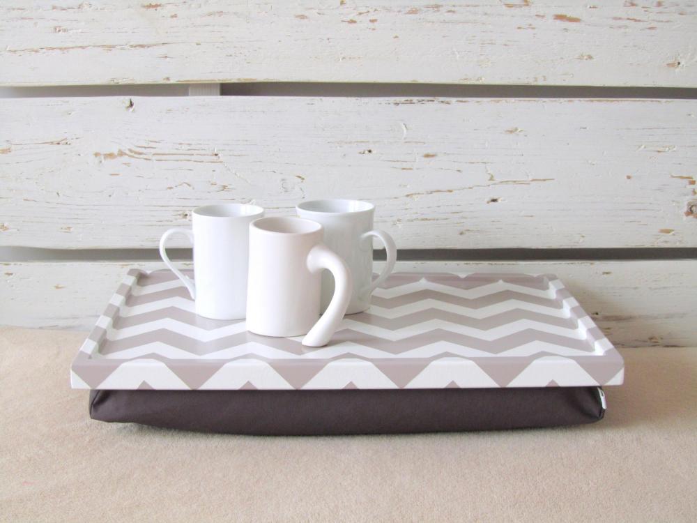 Lap Desk - Chevron zig zag print on Desk- Custom Order